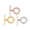 Flat Round Brass Toggle Clasps KK-G548-36-1