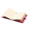 Portable PU Leather Earring Holder Foldable Book LBOX-H001-02-4