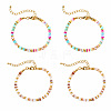 2 Colors Bohemian Dyed Natural Shell Heishi Beaded Bracelet Sets MF5991-8-1