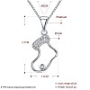 Brass Micro Pave Cubic Zirconia Pendant Necklaces NJEW-BB29790-6