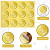 34 Sheets Self Adhesive Gold Foil Embossed Stickers DIY-WH0509-086-3