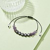 Natural Amethyst Chip Braided Bead Bracelets BJEW-JB09608-07-3