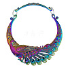 Ethnic Style Alloy Peacock Bib Necklaces FS-WG6E760-01-4