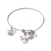 304 Stainless Steel Expandable Bangle BJEW-JB10007-1