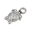 304 Stainless Steel with Rhinestone Pendants STAS-G363-06P-2