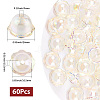 60Pcs UV Plating Acrylic Bead Caps PACR-SC0001-07-2
