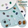 20Pcs 10 Styles Natural & Synthetic Mixed Gemstone Flat Back Cabochons G-FH0002-69-4