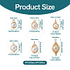 24Pcs 6 Style ABS Plastic Imitation Pearl Wire Wrapped Pendants KK-SW0001-07-4