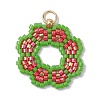 Handmade Seed Beads Pendants PALLOY-MZ00205-04-1