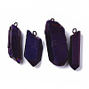 PVD Vacuum Plating Natural Quartz Crystal Pendants G-R461-07A-1