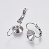 Tarnish Resistant 304 Stainless Steel Leverback Earring Settings STAS-I097-021-8mm-2