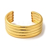 Rack Plating Brass Grooved Open Cuff Bangles BJEW-S150-01G-2