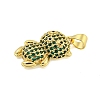 Brass Micro Pave Cubic Zirconia Pendants KK-R159-20B-G-2