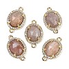 Natural Sunstone Faceted Oval Links G-B126-05G-01-1