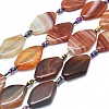 Natural Banded Agate/Striped Agate Beads Strands G-I245-57C-1
