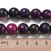Faceted Natural Fire Crackle Agate Beads Strands G-F447-12mm-N05-5