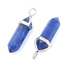 Watermelon Stone Glass Pointed Pendants X-G-F295-03L-4