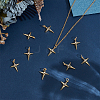 10Pcs Brass Micro Pave Cubic Zirconia Pendants PALLOY-ME00027-4