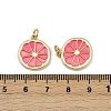 Brass Enamel Pendants KK-H072-14G-4