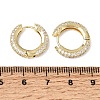 Brass Micro Pave Cubic Zirconia Hoop Earrings KK-CBA8324-24G-04-5