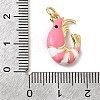 Brass Enamel Pendants KK-H092-07G-03-3