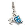 Rack Plating Alloy Enamel European Dangle Charms FIND-H005-38P-1