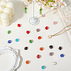 45Pcs 9 Colors Luminous Handmade Gold Foil Glass Beads Strands FOIL-PA0001-01-3