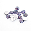 Flat Back Resin Rhinestone Cabochons CRES-WH0002-12A-1
