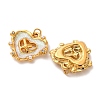 304 Stainless Steel Enamel Pendants STAS-U061-21G-01-2
