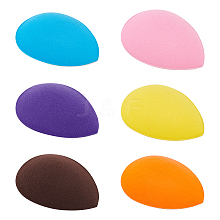 6Pcs 6 Colors Nylon Cloth Teardrop Fascinator Hat Base for Millinery AJEW-FG0002-80