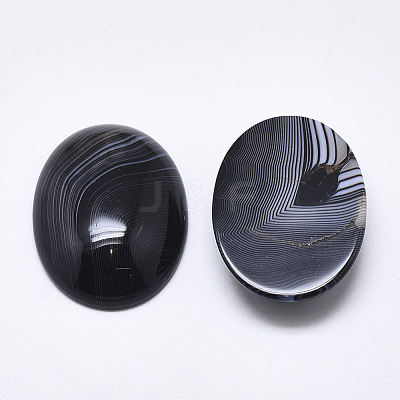 Natural Banded Agate/Striped Agate Cabochons G-T122-22E-1