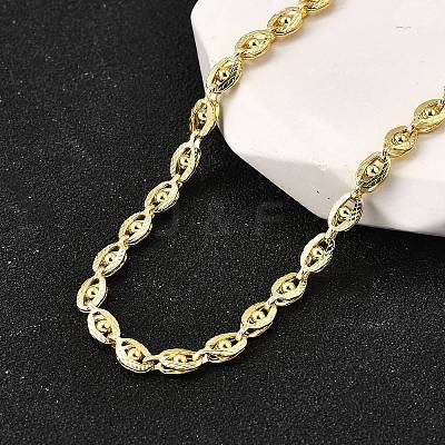 Eye Brass Link Chain Necklaces NJEW-M108-16G-1