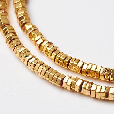 Non-magnetic Synthetic Hematite Bead Strands G-P262-23-3x1mm-G-1