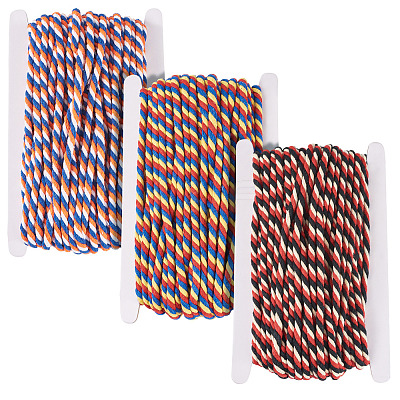 60M 3 Colors 3-Ply Twisted Macrame Polyester Cord OCOR-TA0003-48B-1