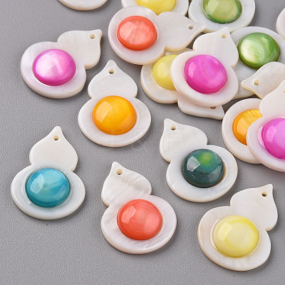 Natural Freshwater Shell Pendants SHEL-R144-21-1