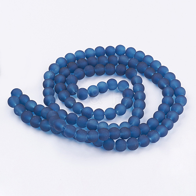 Baking Paint Transparent Glass Bead Strands X-GLAA-S031-8mm-31-1