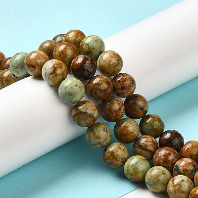 Natural Yellow Chrysocolla Beads Strands G-H298-A07-04-1