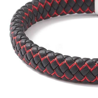 Microfiber Imitation Leather Braided Cord Bracelets BJEW-E345-07-P-1