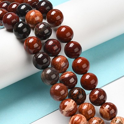 Natural Red Snakeskin Jasper Beads Strands G-H298-A02-04-1
