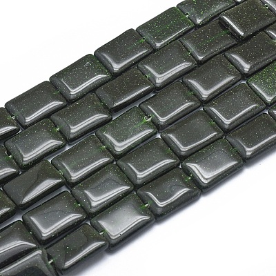 Synthetic Green Goldstone Beads Strands G-G793-09B-03-1