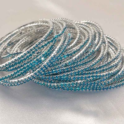 Brass Rhinestone Tennis Bracelets WG6EB7A-09-1