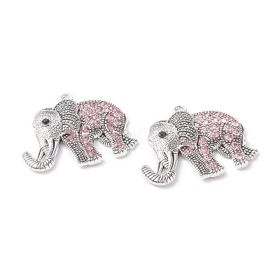 Tibetan Style Alloy Rhinestone Big Pendants ALRI-L048-30AS-1