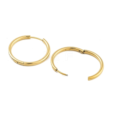 Ion Plating(IP) 304 Stainless Steel Micro Pave Clear Cubic Zirconia Huggie Hoop Earrings EJEW-C096-01H-G-1