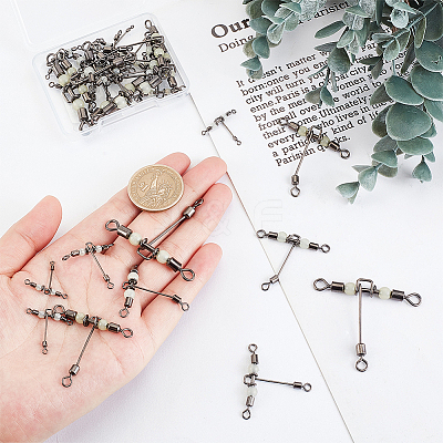 30Pcs 6 Style 201 Stainless Steel 3 Way Swivels Fishing Cross Line FIND-FH0004-45-1