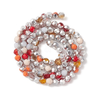 Electroplate Glass Beads Strands EGLA-YW0002-B06-1