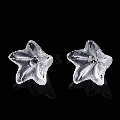 Transparent Glass Beads Caps GLAA-A011-09D-1