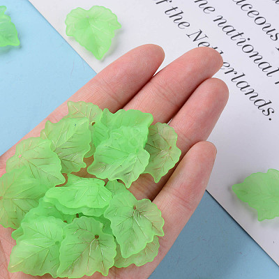 Autumn Theme Transparent Frosted Acrylic Pendants X-PAF002Y-28-1