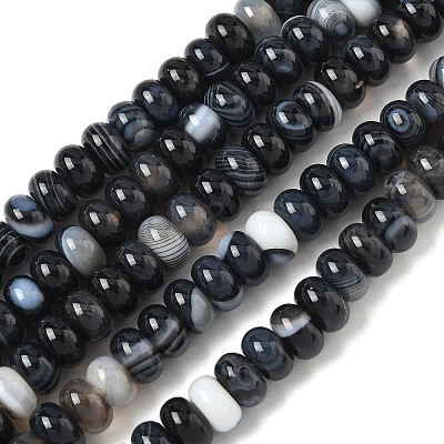 Natural Banded Agate Beads Strands G-F790-I01-01G-1