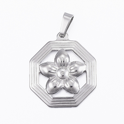 Non-Tarnish 304 Stainless Steel Pendants STAS-K162-116P-1