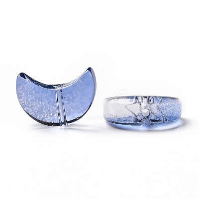 Transparent Spray Painted Glass Beads GLAA-I050-04D-1